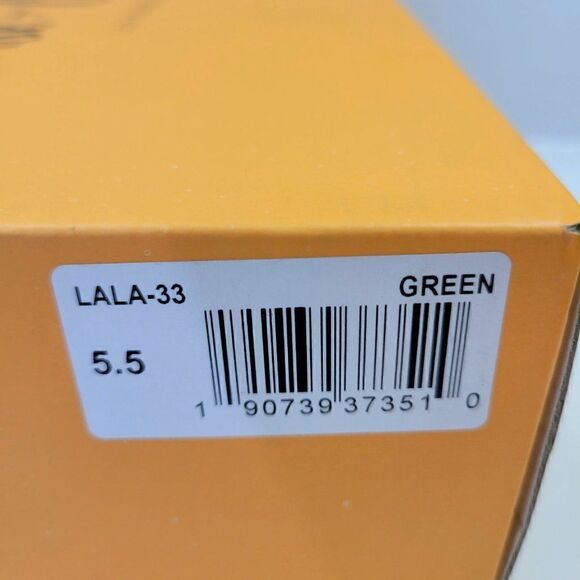 NWT Chase + Chloe Lala Rhinestone Ankle Wrap Pump Turquoise GREEN Pointed Toe - Picture 3 of 6